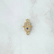 Herraje Mano Hamsa 0.5gr / 1.4cm / Circones Blancos Azul Rey Oro Amarillo 18K