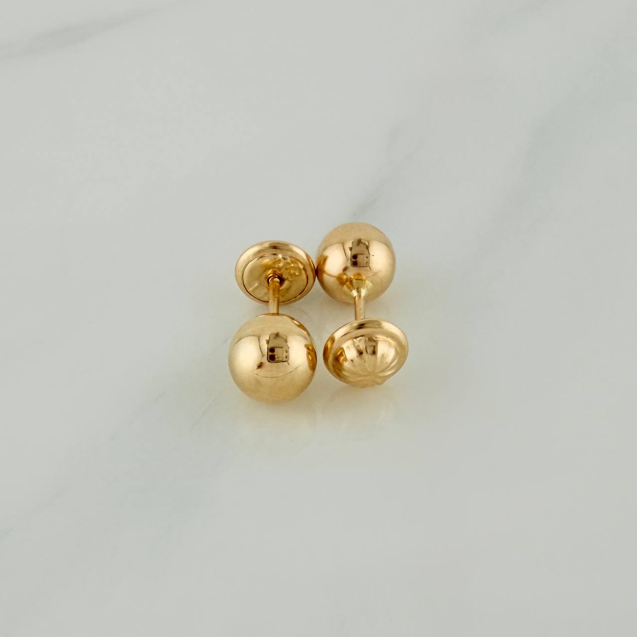 Topos Bola Lisa 0.75 g / in / 6 mm Oro Amarillo 18K