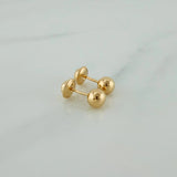 Topos Bola Lisa 0.6 g / in / 5 mm Oro Amarillo 18K