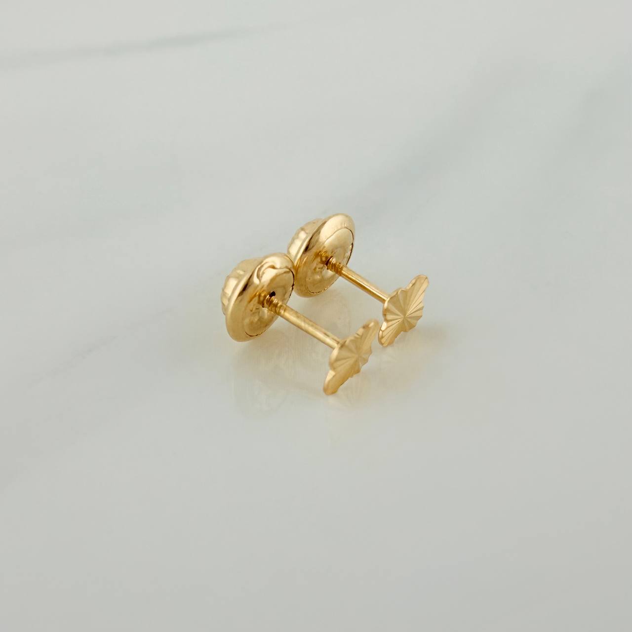 Topos Trebol Diamantados 0.5 g / in / 3.87 mm Oro Amarillo 18K