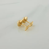 Topos Trebol Diamantados 0.5 g / in / 3.87 mm Oro Amarillo 18K