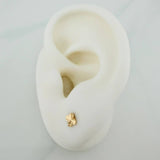 Topos Trebol Diamantados 0.55 g / in / 3.85 mm Oro Amarillo 18K