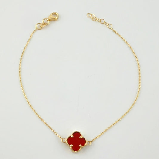 Pulso Aro Seguido Trebol 1.8gr / 7 1/2 in / 10mm Oro Amarillo Nac.Esp. 18K *