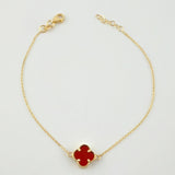 Pulso Aro Seguido Trebol 1.8gr / 7 1/2 in / 10mm Oro Amarillo Nac.Esp. 18K *