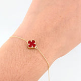 Pulso Aro Seguido Trebol 1.8gr / 7 1/2 in / 10mm Oro Amarillo Nac.Esp. 18K *