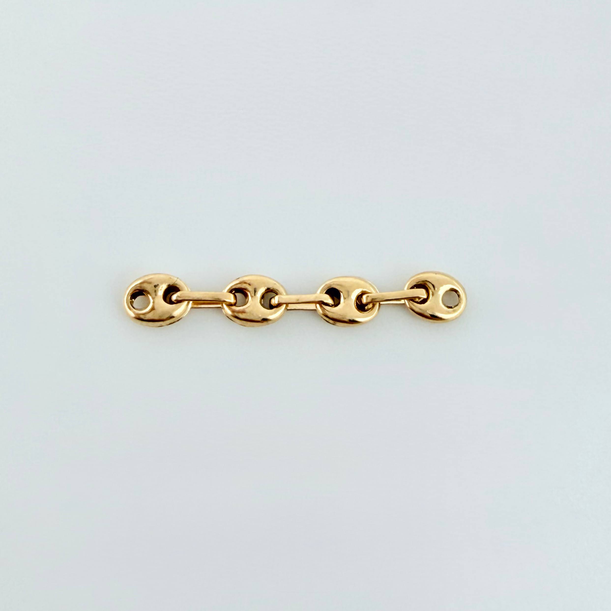 Herraje Retazo GC 4 Eslabones 0.25gr / 1 in / 3.3mm Oro Amarillo 18K