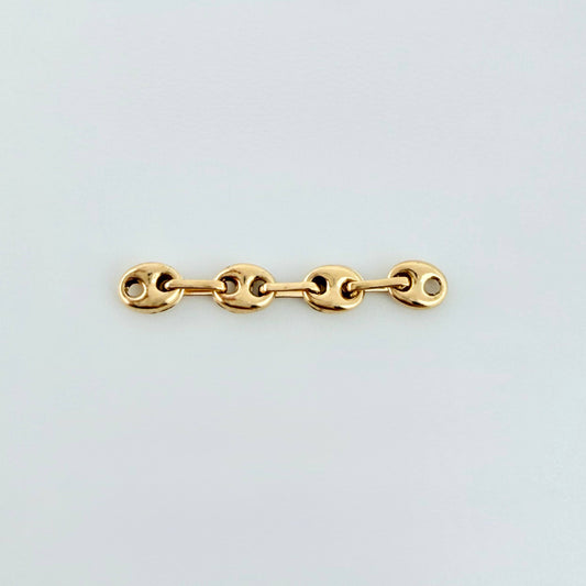 Herraje Retazo GC 4 Eslabones 0.25gr / 1 in / 3.3mm Oro Amarillo 18K