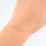 Herraje Retazo GC 4 Eslabones 0.25gr / 1 in / 3.3mm Oro Amarillo 18K