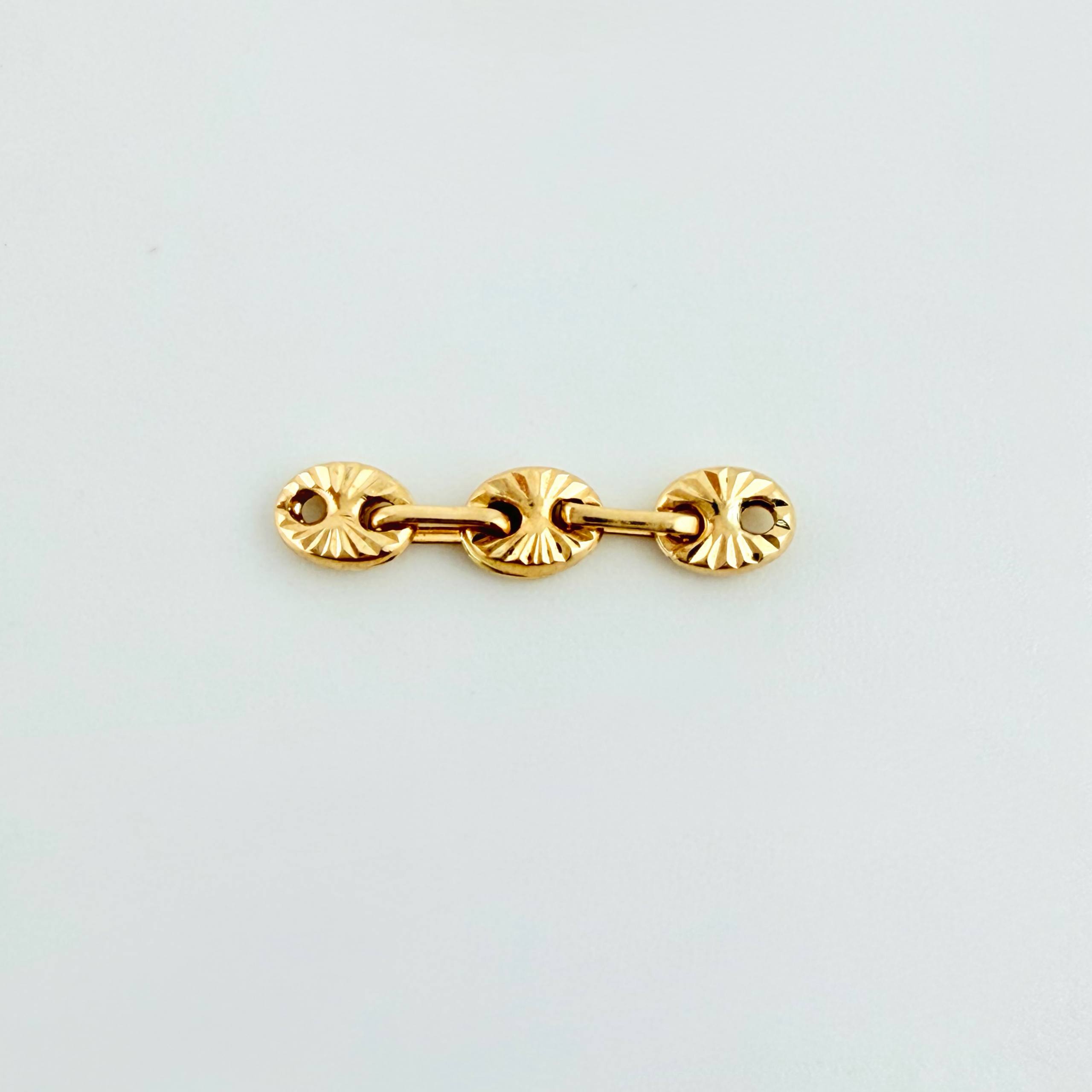 Herraje Retazo GC 3 Eslabones 0.2gr / 3/4 in / 3.2mm Oro Amarillo 18K