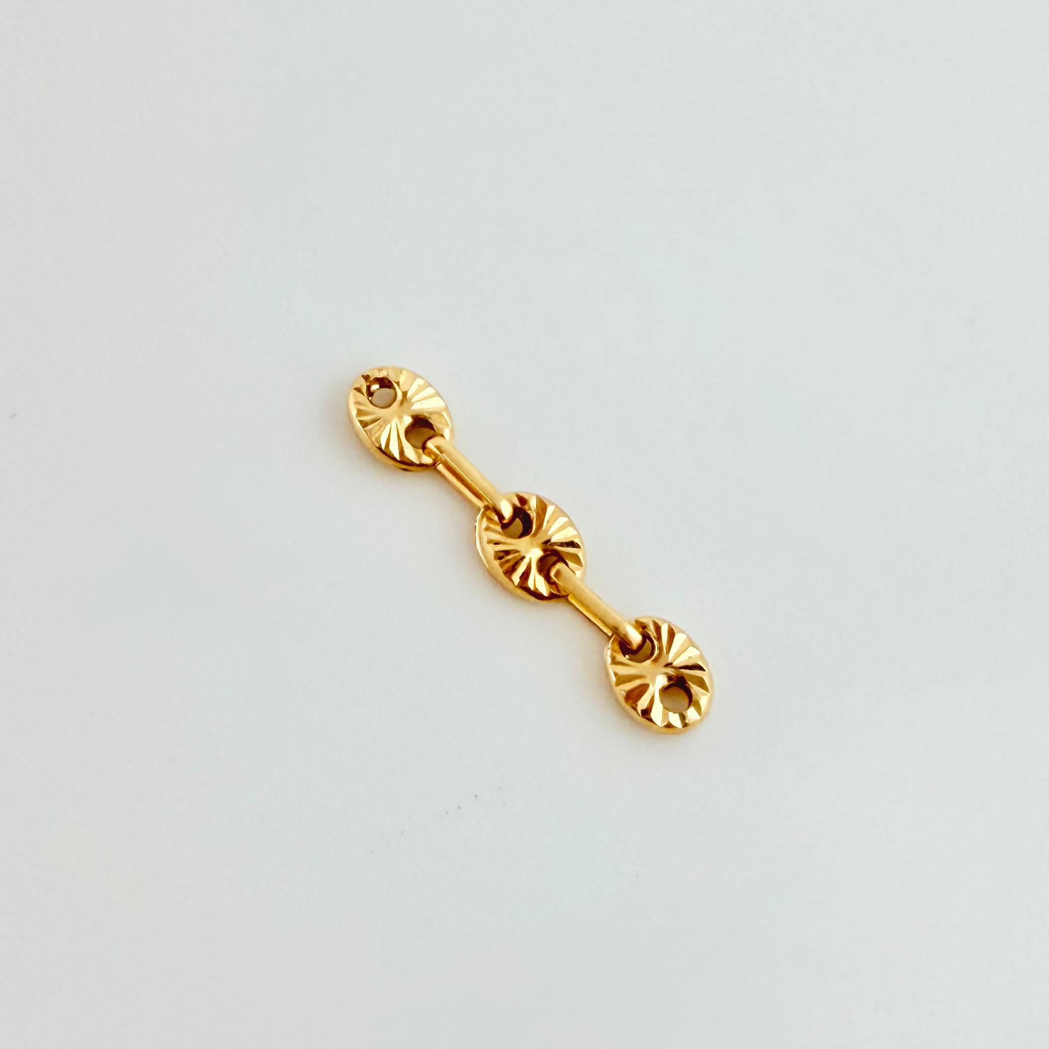 Herraje Retazo GC 3 Eslabones 0.2gr / 3/4 in / 3.2mm Oro Amarillo 18K