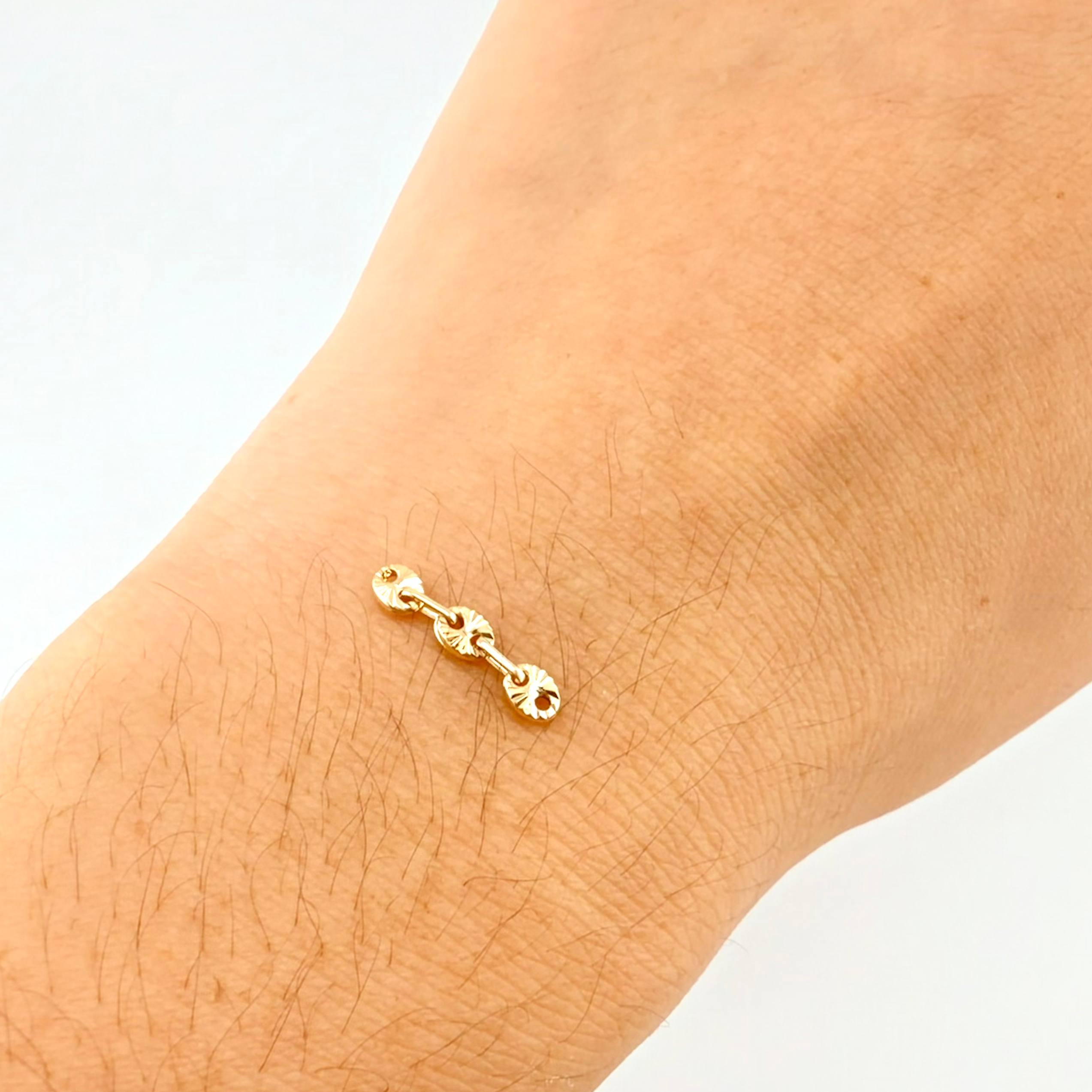 Herraje Retazo GC 3 Eslabones 0.2gr / 3/4 in / 3.2mm Oro Amarillo 18K