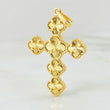 Dije Cruz Trebol Diamantado 5.1gr / 1 1/2 in / Oro Amarillo Nac.Esp. 18K ©