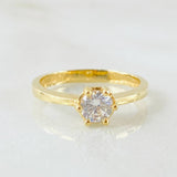Anillo Solitario Amplio 2.7gr / T6 1/2 / Oro Amarillo 18K ©