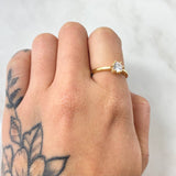 Anillo Solitario Amplio 2.7gr / T6 1/2 / Oro Amarillo 18K ©