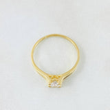 Anillo Solitario Redondo 2.1gr / T7 1/4 / Oro Amarillo 18K ©