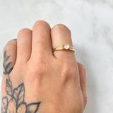 Anillo Solitario Redondo 2.1gr / T7 1/4 / Oro Amarillo 18K ©