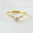 Anillo Solitario Curvo 2.05gr / T7 1/4 / Oro Amarillo 18K ©
