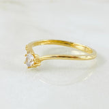 Anillo Solitario Curvo 2.05gr / T7 1/4 / Oro Amarillo 18K ©