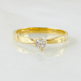 Anillo Solitario Liso 2.05gr / T6 3/4 / Oro Amarillo 18K ©