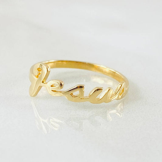Anillo Jesús 1.3gr / T6 1/4 / Oro Amarillo 18K ©