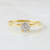 Anillo Solitario Liso Central 1.75gr / T6 1/2 / Oro Amarillo 18K