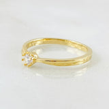 Anillo Solitario Redondo 1.95gr / T6 1/2 / Oro Amarillo 18K