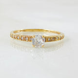 Dense Solitaire Ring 1.3gr / Size 6 / 18K Gold