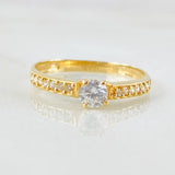 Anillo Solitario Churumbela 2gr / T7 1/4 / Oro Amarillo 18K