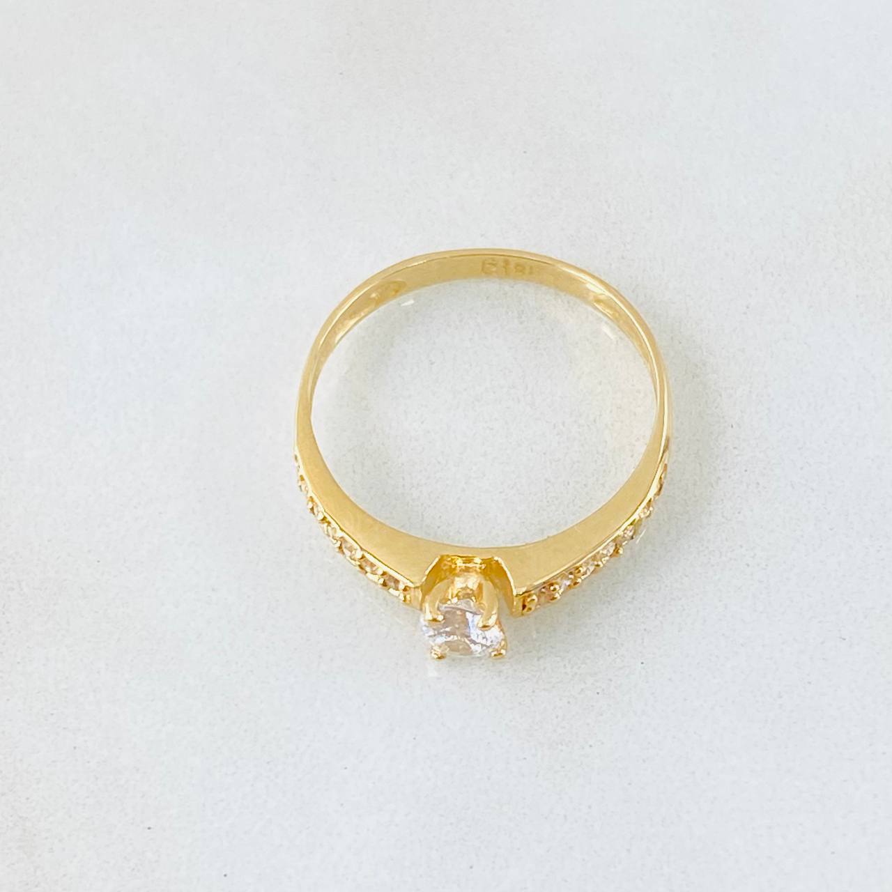 Anillo Solitario Churumbela 2gr / T7 1/4 / Oro Amarillo 18K