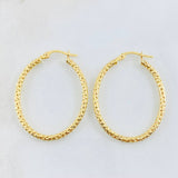 Yian Hoop Earrings 2gr / 1 1/2 in / 18K Gold ©