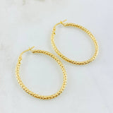 Yian Hoop Earrings 2gr / 1 1/2 in / 18K Gold ©