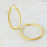 Yian Hoop Earrings 2gr / 1 1/2 in / 18K Gold ©