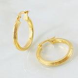 Manu Hoop Earrings 2.05gr / 1in / 18K Gold