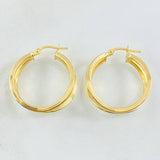 Juani Hoop Earrings 2.95gr / 1in / 18K Gold