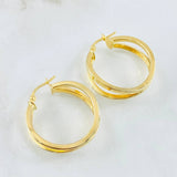 Juani Hoop Earrings 2.95gr / 1in / 18K Gold