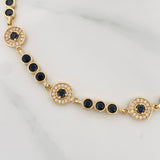 Pulso Tennis Halo Circulo 10.35 g / 7 1/2 in / 7.96 mm Oro Amarillo 18K