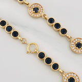 Pulso Tennis Halo Circulo 10.35 g / 7 1/2 in / 7.96 mm Oro Amarillo 18K
