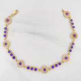 Tennis Bracelet Halo Circle 10.6 g / 7 1/2 in / 7.96 mm 18K Yellow Gold