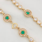 Pulso Tennis Halo Circulo 10.4 g / 7 1/2 in / 7.96 mm Oro Amarillo 18K
