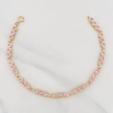 Tennis Bracelet Halo Circle 8.4 g / 7 1/2 in / 4.25 mm Yellow Gold 18K