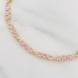 Tennis Bracelet Halo Circle 8.4 g / 7 1/2 in / 4.25 mm Yellow Gold 18K