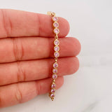 Tennis Bracelet Halo Circle 8.4 g / 7 1/2 in / 4.25 mm Yellow Gold 18K