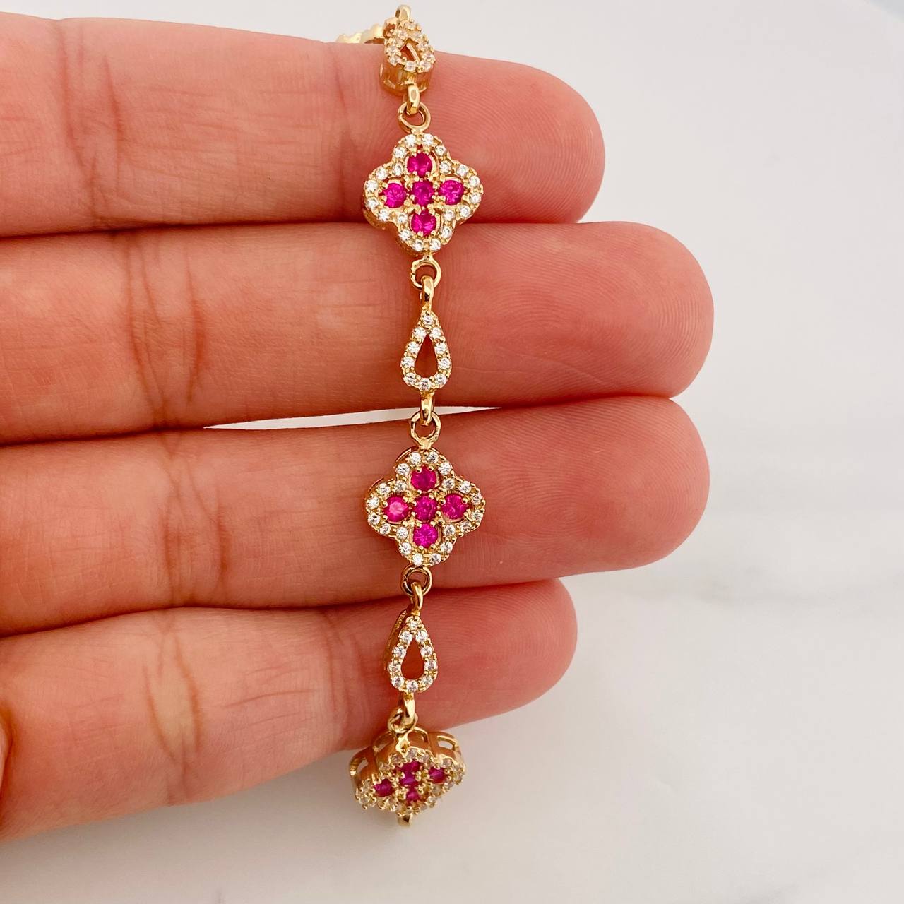 Pulso Trebol 12.25 g / 7 3/4 in / 4.3 mm Oro Amarillo 18K