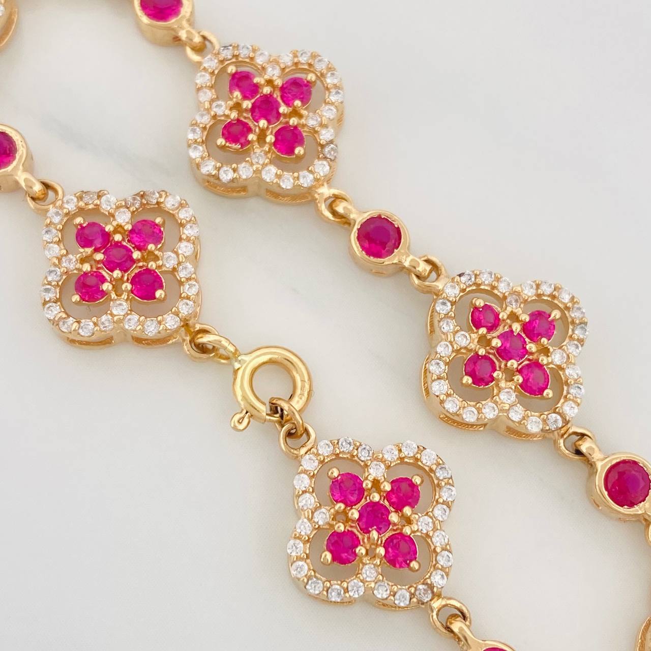 Clover Bracelet 14 g / 7 1/4 in / 4 mm Yellow Gold 18K