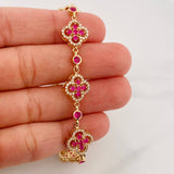 Tennis Bracelet Clover Halo 13.7 g / 7 in / 11.62 mm Yellow Gold 18K