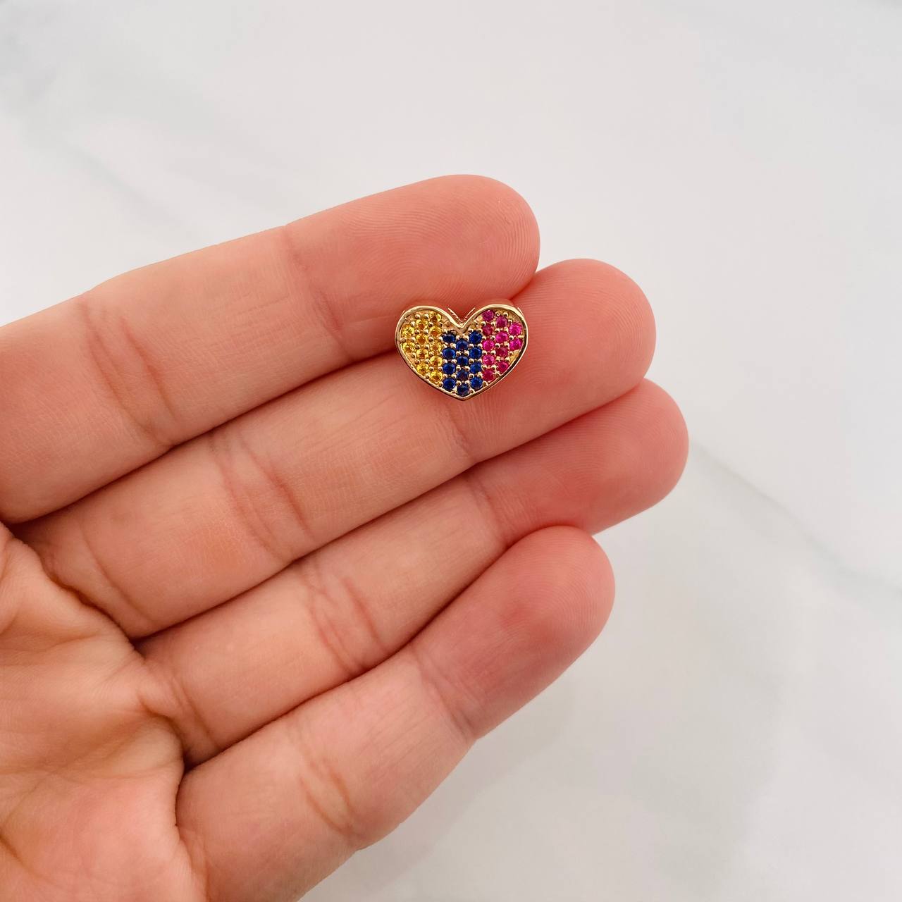 Herraje Corazon 1.85 g / 1/2 in Oro Amarillo 18K
