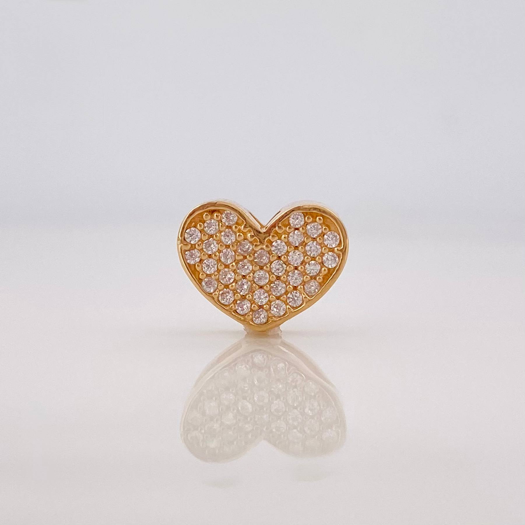 Herraje Corazon 1.1 g / 1/2 in Oro Amarillo 18K