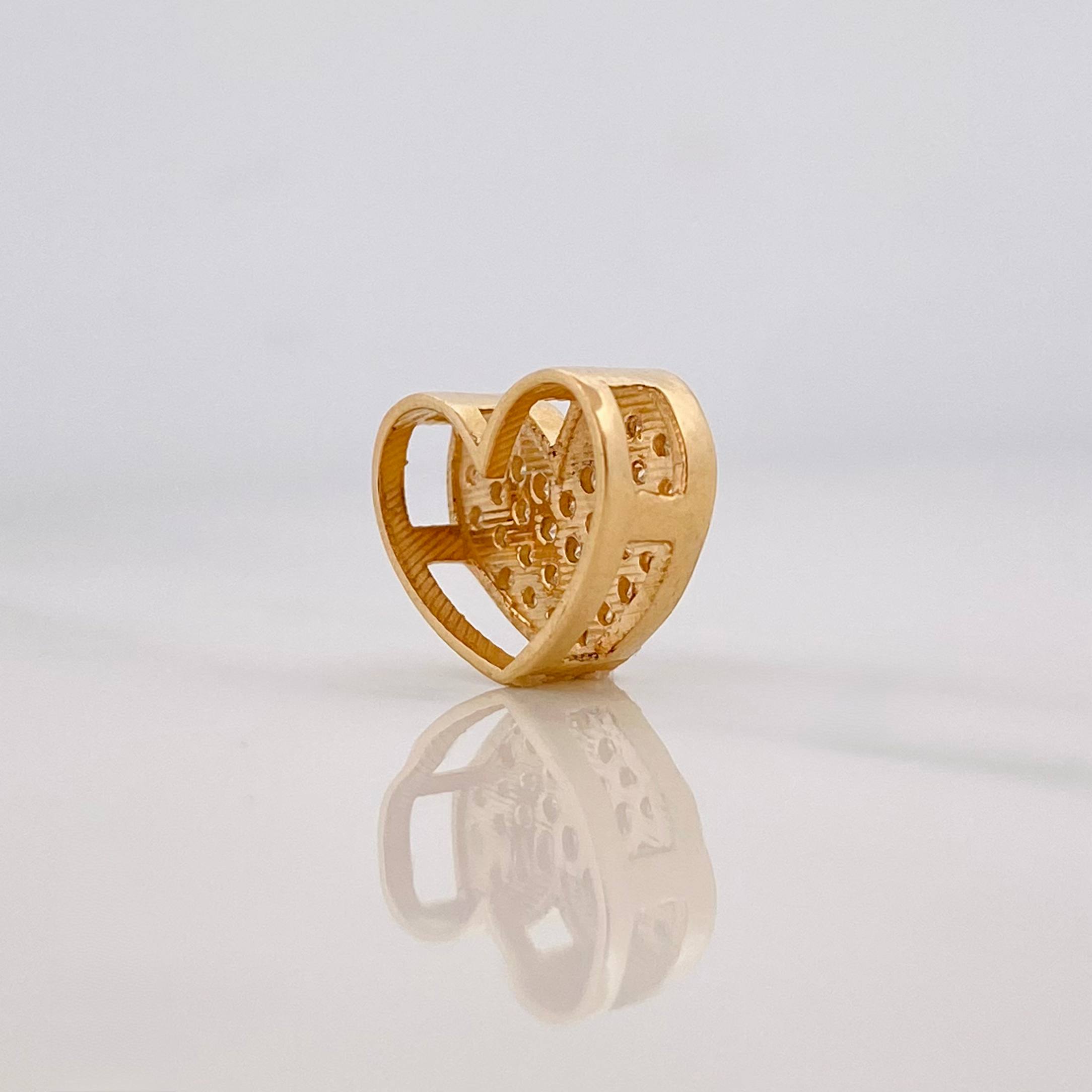 Herraje Corazon 1.1 g / 1/2 in Oro Amarillo 18K