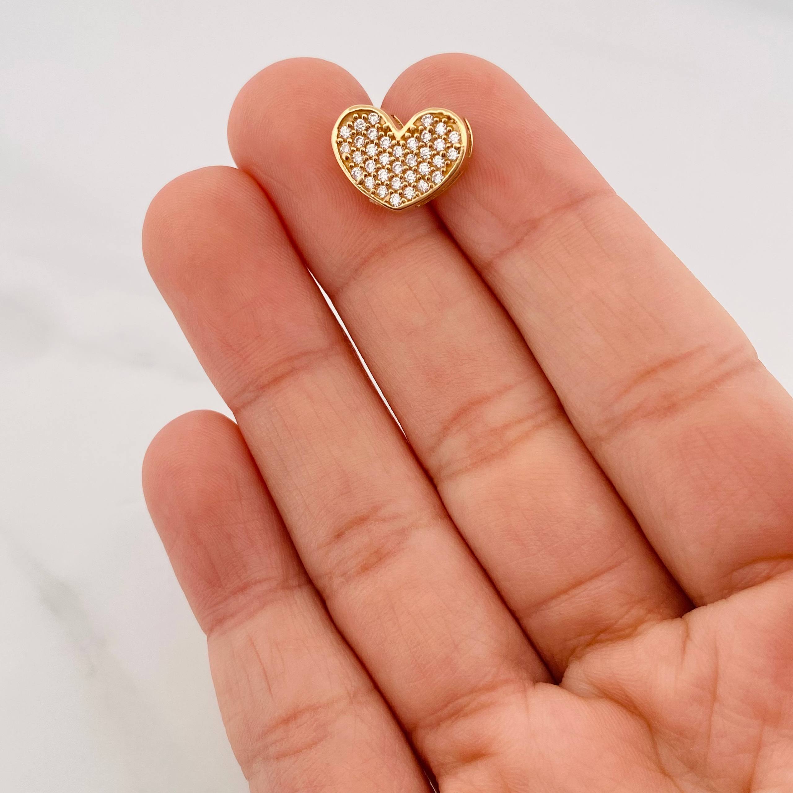 Herraje Corazón 1 g / 1/2 in Oro Amarillo 18K