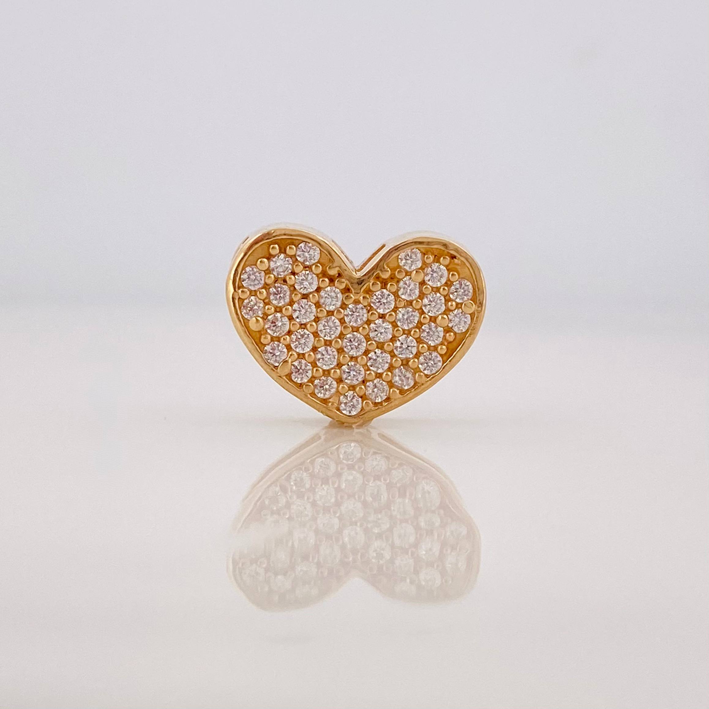 Herraje Corazón 1 g / 1/2 in Oro Amarillo 18K